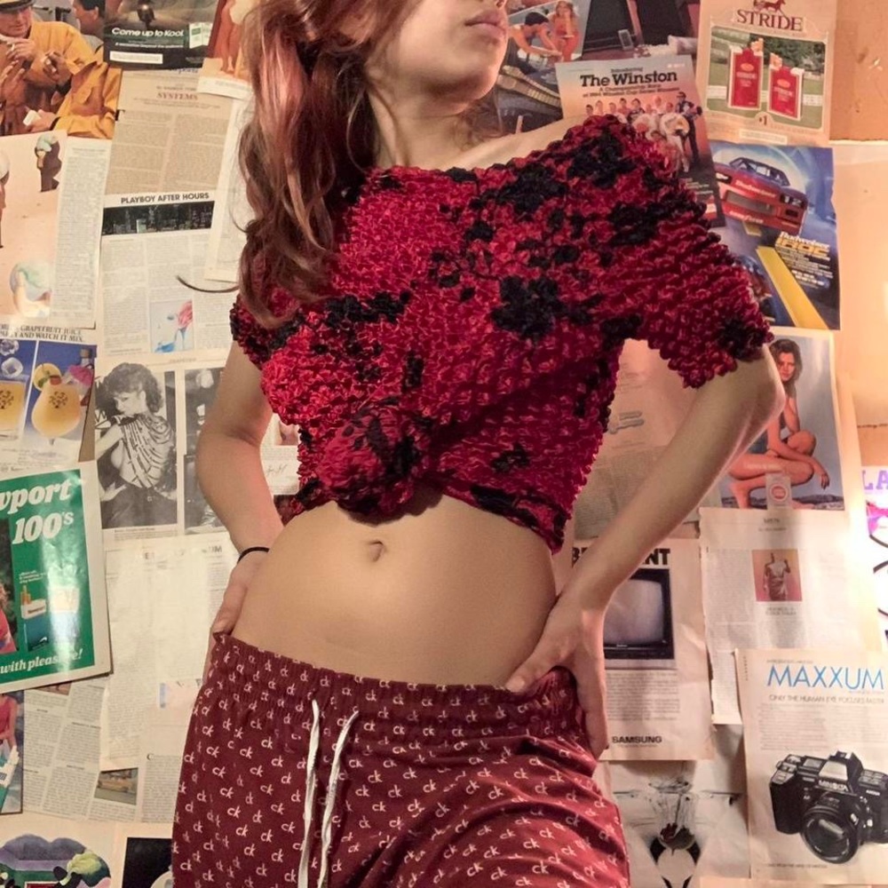 Red and black popcorn shirt